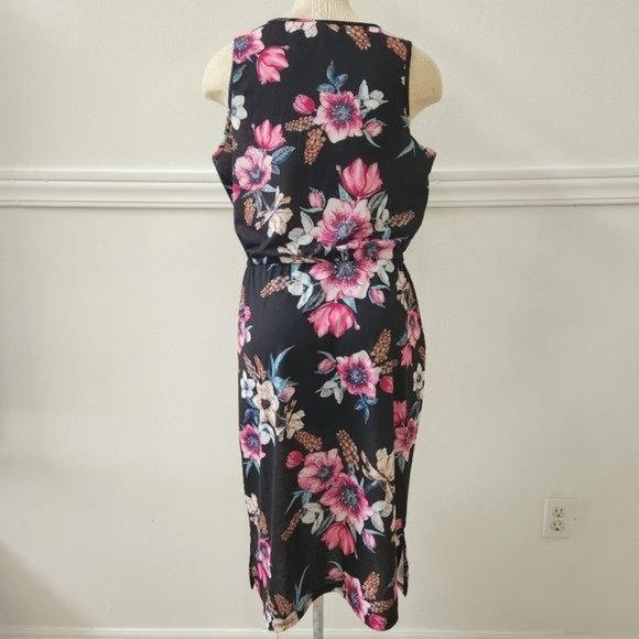 West Loop Women's Floral Printed Drawstring Dress size Large - Picture 10 of 10